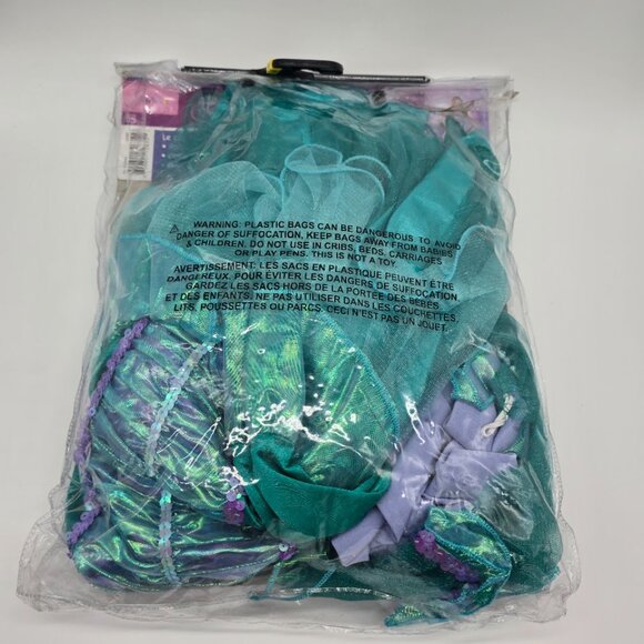 Disney Princess Ariel Costume Junior Small 3-5 5 Piece Little Mermaid - Picture 4 of 9